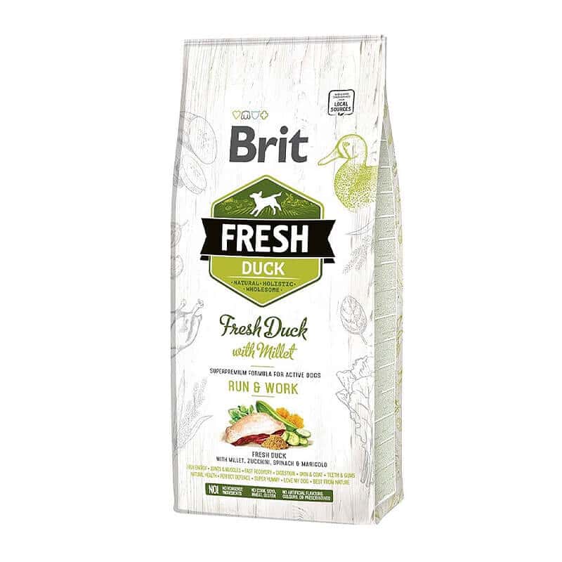 BRIT FRESH DUCK WITH MILLET ACTIVE RUN & WORK 12 KG