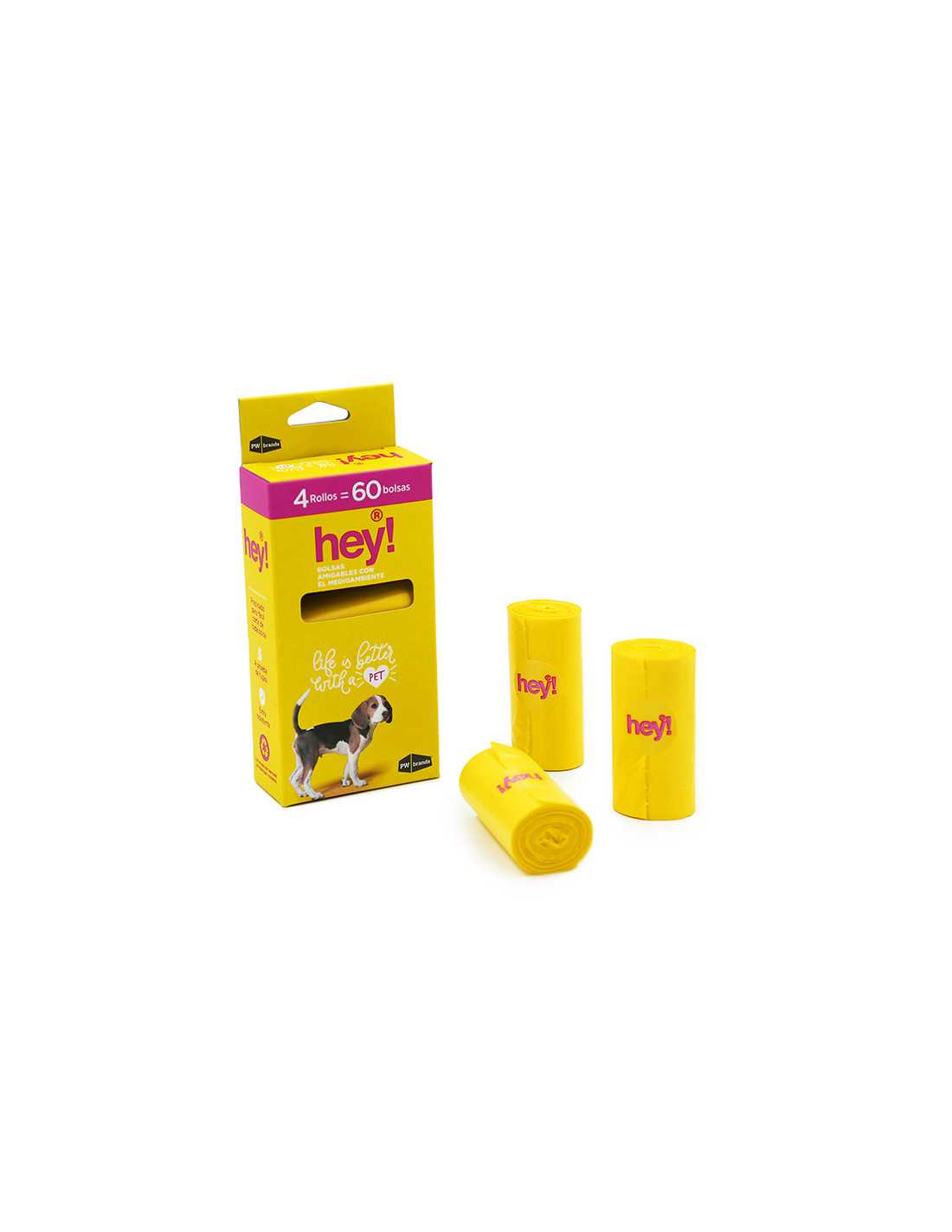 HEY! CAJA 4 ROLLOS DE 15 BOLSAS 33X23 CM