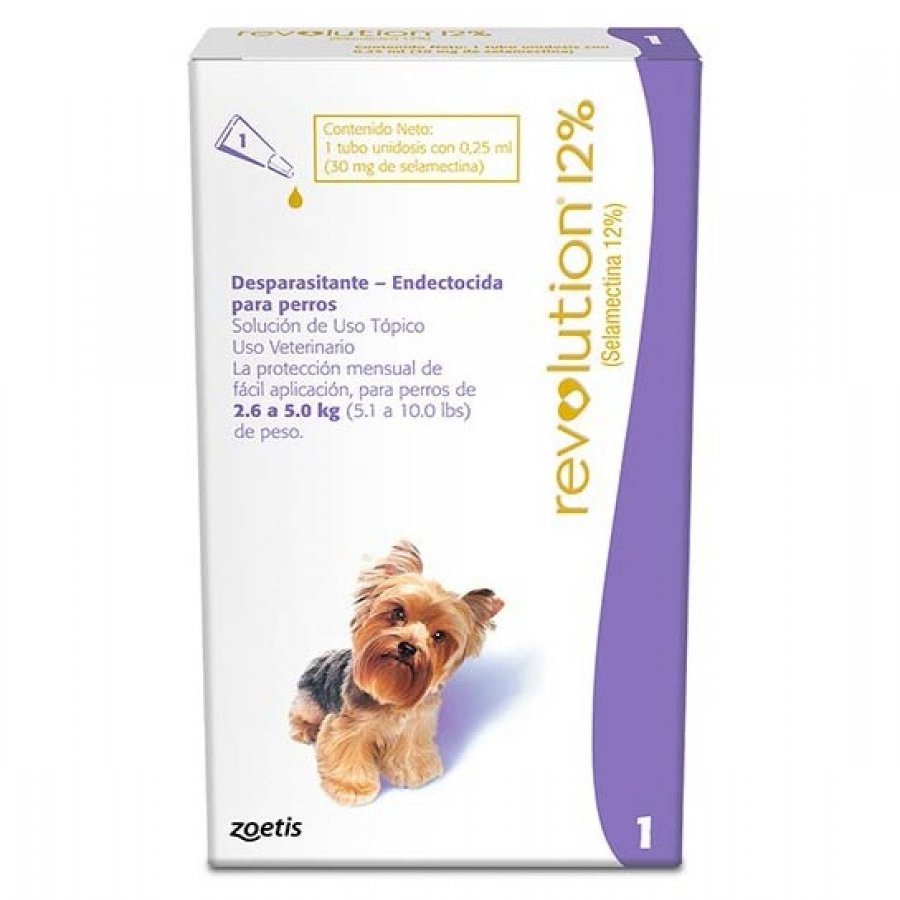 REVOLUTION PERRO 2,6 A 5 KG PIPETA 0,25 ML