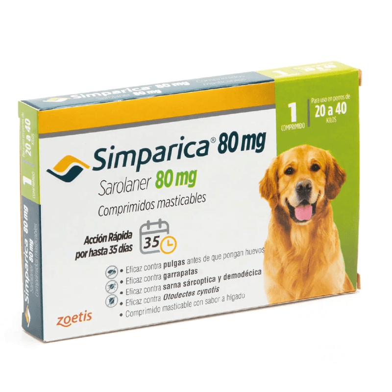 SIMPARICA PERRO 20 A 40 KG 1 COMPRIMIDO