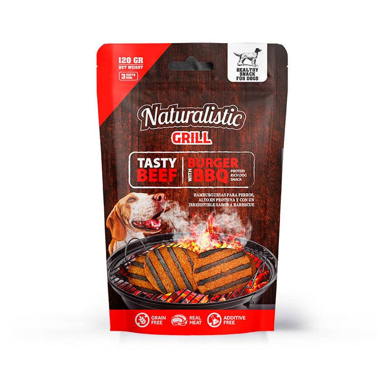 NATURALISTIC GRILL TASTY BEEF BURGER WITH BBQ 3 UN, 120 GR