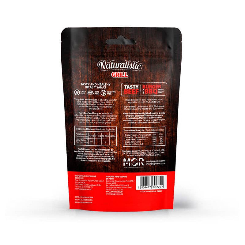 NATURALISTIC GRILL TASTY BEEF BURGER WITH BBQ 3 UN, 120 GR