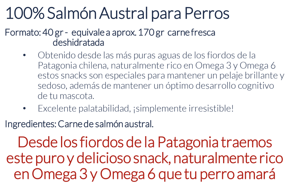 PATAGON RAW SNACK PERRO 100% SALMON AUSTRAL