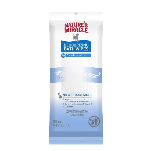 NATURES MIRACLE WIPES DESODORIZANTES 25 UN