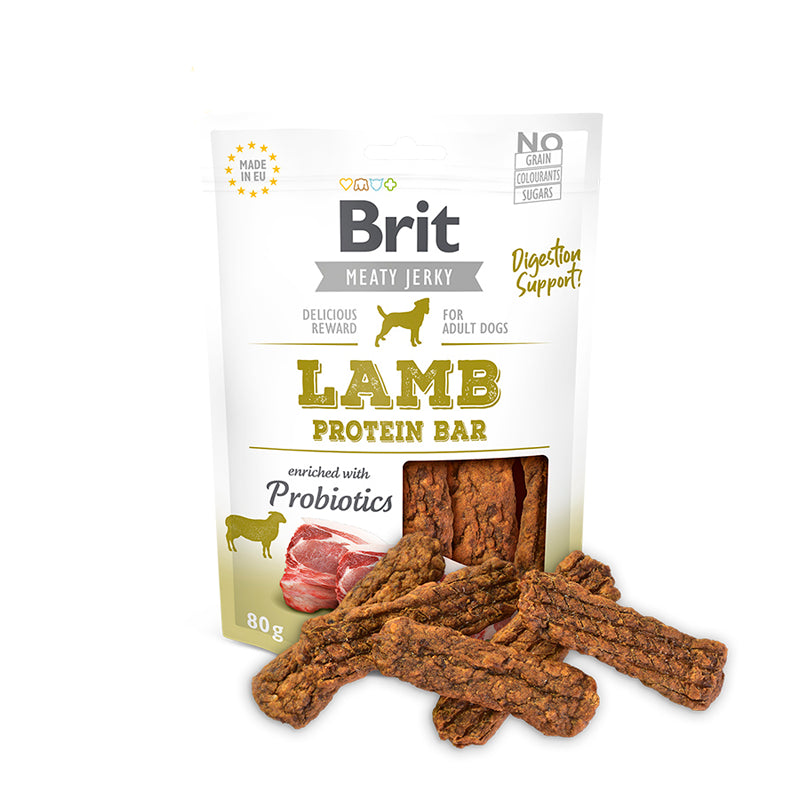 BRIT JERKY SNACK LAMB PROTEIN BAR FOR DOGS